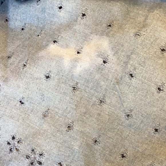 FINAL SALE PRICE King Size Gray Eyelet Scallop Edge Dust Ruffle - Picture 4 of 6